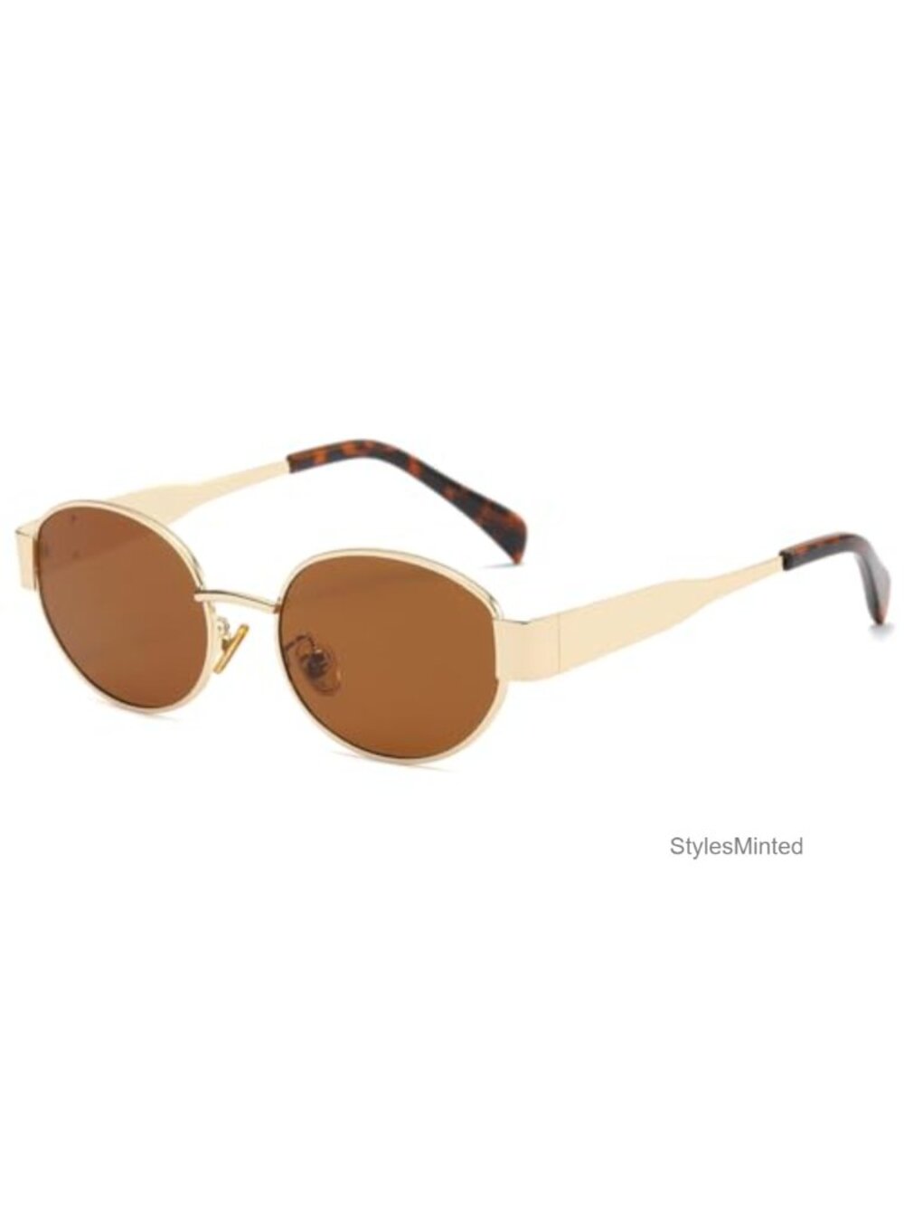 Retro Oval Metal Sunglasses UV400 Protection Trendy Shades
